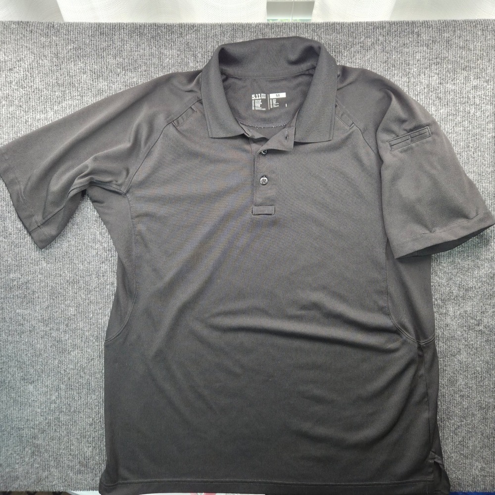 5.11 Tactical Performance Polo Mens Medium Black Short Sleeve Utility